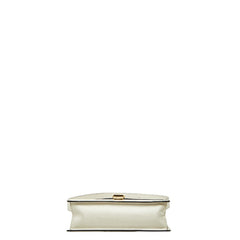 グッチ シェリーライン シルヴィ ショルダーバッグ 421882 ホワイト レザー レディース GUCCI 【中古】