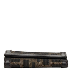 フェンディ ズッカ キーケース 8AP002 ブラウン ベージュ キャンバス レザー レディース FENDI 【中古】