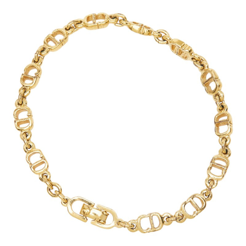 ディオール CDロゴ チェーン ブレスレット ゴールド メッキ レディース Dior 【中古】