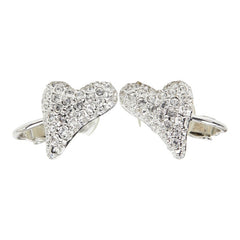 スワロフスキー ハートモチーフ イヤリング シルバー メタル ラインストーン レディース SWAROVSKI 【中古】