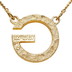 ジバンシー Gロゴ ペンダント ネックレス ゴールド メッキ レディース Givenchy 【中古】