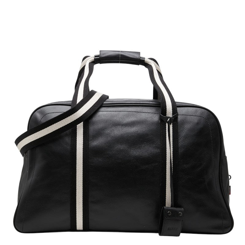 バリー トレインスポッティング ボストンバッグ トラベルバッグ ショルダーバッグ 2WAY ブラック レザー レディース BALLY 【中古】