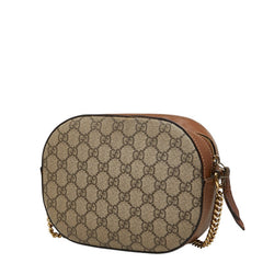 グッチ GGスプリーム タイガー クロスバッグ 斜め掛け ショルダーバッグ 409535 ブラウン ベージュ PVC レザー レディース GUCCI 【中古】