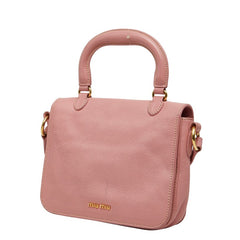 ミュウ ミュウ ロゴ クロス ショルダーバッグ ハンドバッグ ピンク レザー レディース Miu Miu 【中古】