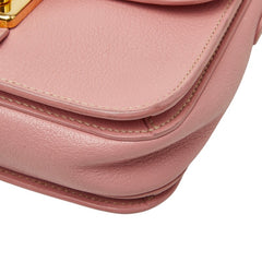 ミュウ ミュウ ロゴ クロス ショルダーバッグ ハンドバッグ ピンク レザー レディース Miu Miu 【中古】