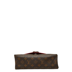 ルイ ヴィトン モノグラム サン ミシェル ショルダーバッグ M44031 コクリコ レッド ブラウン PVC レザー レディース LOUIS VUITTON 【中古】