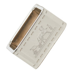 エルメス ボルデュック スクエア スカーフリング シルバー メタル レディース HERMES 【中古】
