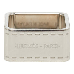 エルメス ボルデュック スクエア スカーフリング シルバー メタル レディース HERMES 【中古】