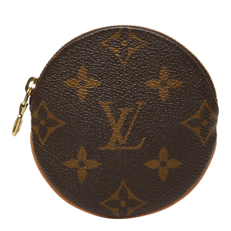 ルイ ヴィトン モノグラム ポルト モネ ロン コインケース 小銭入れ M61926 ブラウン PVC レザー レディース LOUIS VUITTON 【中古】