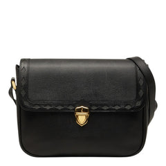 サンローラン 斜め掛け ショルダーバッグ ブラック レザー レディース SAINT LAURENT 【中古】