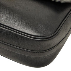 サンローラン 斜め掛け ショルダーバッグ ブラック レザー レディース SAINT LAURENT 【中古】