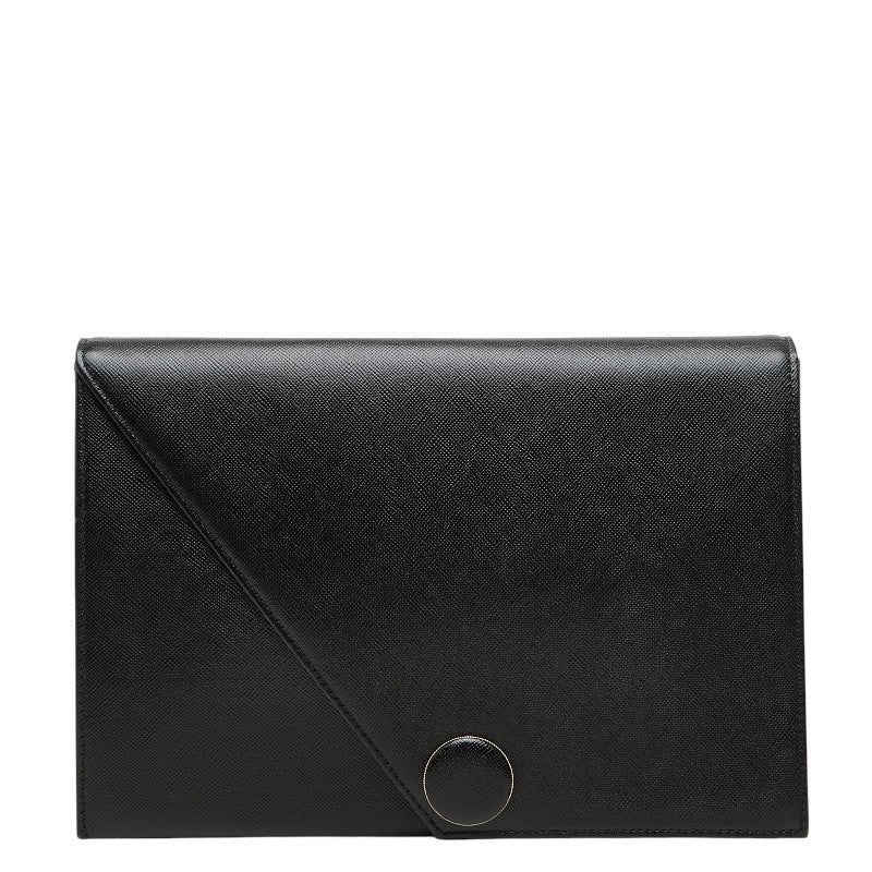 サンローラン ヴィンテージ クラッチバッグ セカンドバッグ ブラック レザー レディース SAINT LAURENT 【中古】