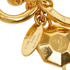 ルイ ヴィトン ポルトクレ LVファセット キーリング キーホルダー M65216 ゴールド メッキ レディース LOUIS VUITTON 【中古】