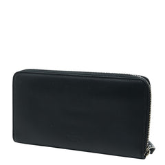 ヴァレンティノ ラウンドファスナー 長財布 ブラック レザー レディース VALENTINO 【中古】
