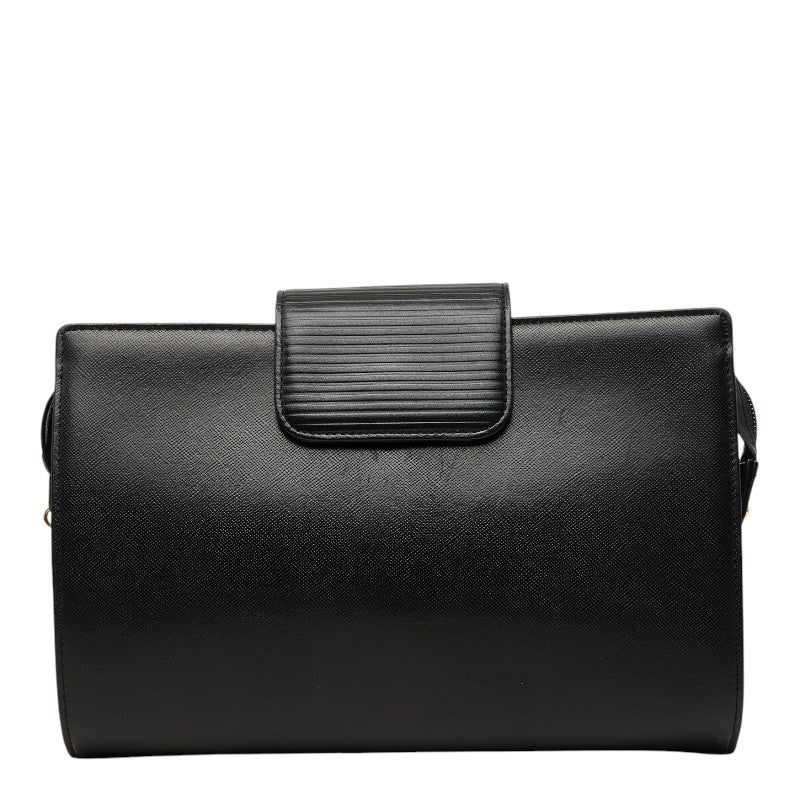 サンローラン クラッチバッグ ブラック ゴールド レザー メンズ SAINT LAURENT 【中古】