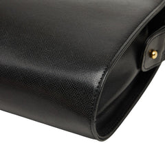 サンローラン クラッチバッグ ブラック ゴールド レザー メンズ SAINT LAURENT 【中古】