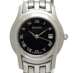グッチ 腕時計 5500L クオーツ ブラック文字盤 ステンレススチール レディース GUCCI 【中古】
