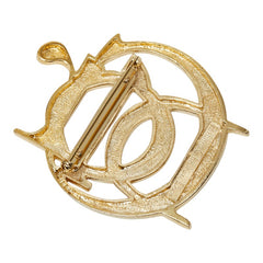 ディオール ロゴ ブローチ ゴールド メッキ レディース Dior 【中古】