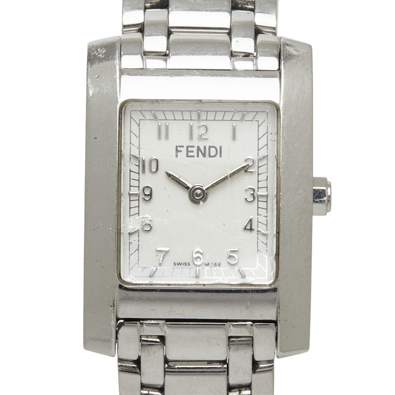 フェンディ オロロジ クラシコ 腕時計 7000L クオーツ ホワイト文字盤 ステンレススチール レディース FENDI 【中古】