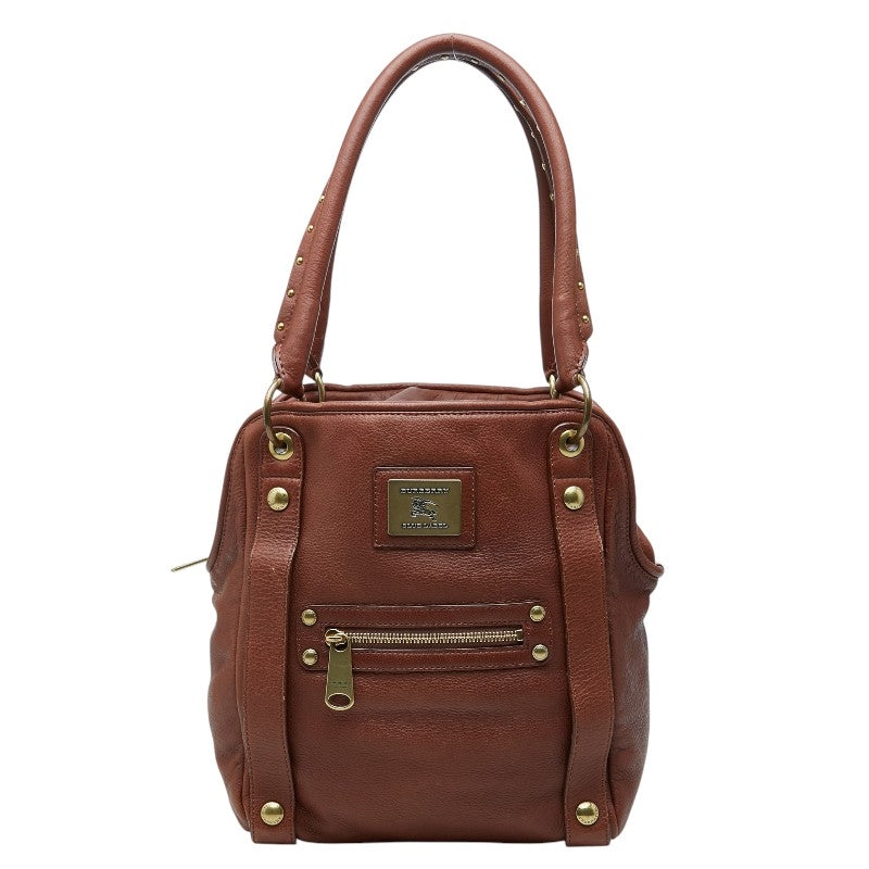 バーバリー ブルーレーベル トートバッグ ショルダーバッグ ブラウン カーフ レディース BURBERRY 【中古】