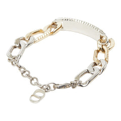 ディオール クチュール ロゴプレート チェーン ブレスレット ゴールド シルバー メタル レディース Dior 【中古】