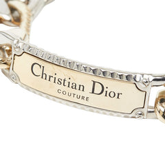 ディオール クチュール ロゴプレート チェーン ブレスレット ゴールド シルバー メタル レディース Dior 【中古】