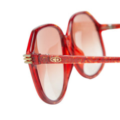 ディオール サングラス 2602A レッド プラスチック メッキ レディース Dior 【中古】