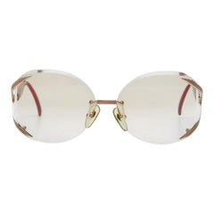 ディオール ロゴ サングラス 2289 ゴールド レッド プラスチック メッキ レディース Dior 【中古】
