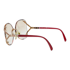 ディオール ロゴ サングラス 2289 ゴールド レッド プラスチック メッキ レディース Dior 【中古】