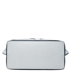 ヴァレンティノ Vロゴ ミディアム トートバッグ ハンドバッグ ブラック ホワイト PVC レザー レディース VALENTINO 【中古】