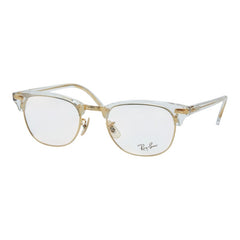 レイバン ロゴ メガネ RB5154 ゴールド クリア プラスチック メッキ レディース Ray-Ban 【中古】