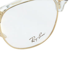 レイバン ロゴ メガネ RB5154 ゴールド クリア プラスチック メッキ レディース Ray-Ban 【中古】