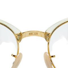 レイバン ロゴ メガネ RB4246 ゴールド クリア プラスチック メッキ レディース Ray-Ban 【中古】