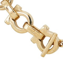 サルヴァトーレフェラガモ ガンチーニ チェーン ブレスレット ゴールド メッキ レディース Salvatore Ferragamo 【中古】