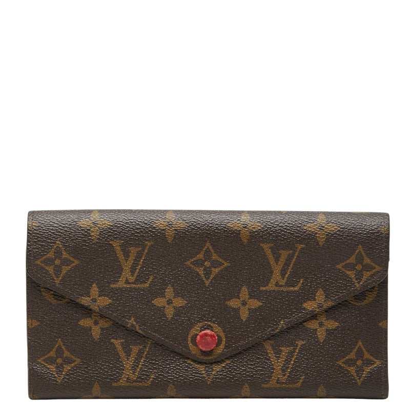 ルイ ヴィトン モノグラム ポルトフォイユ ジョセフィーヌ 長財布 M60139 ブラウン ルージュ PVC レザー レディース LOUIS VUITTON 【中古】