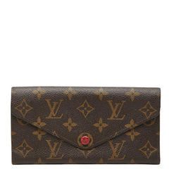 ルイ ヴィトン モノグラム ポルトフォイユ ジョセフィーヌ 長財布 M60139 ブラウン ルージュ PVC レザー レディース LOUIS VUITTON 【中古】