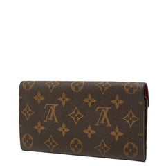 ルイ ヴィトン モノグラム ポルトフォイユ ジョセフィーヌ 長財布 M60139 ブラウン ルージュ PVC レザー レディース LOUIS VUITTON 【中古】