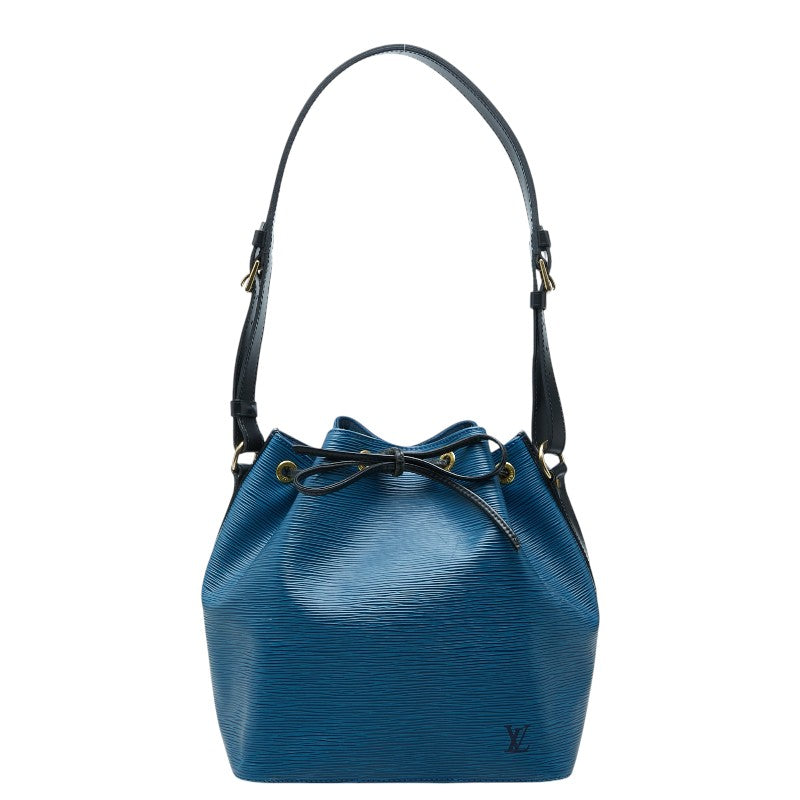 ルイ ヴィトン エピ プチノエ ショルダーバッグ M44152 トレドブルー ノワール レザー レディース LOUIS VUITTON 【中古】