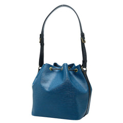 ルイ ヴィトン エピ プチノエ ショルダーバッグ M44152 トレドブルー ノワール レザー レディース LOUIS VUITTON 【中古】