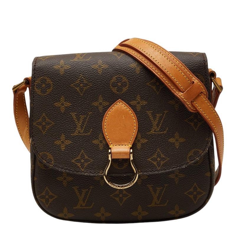 ルイ ヴィトン モノグラム サンクルーMM 斜め掛け ショルダーバッグ M51243 ブラウン PVC レザー レディース LOUIS VUITTON 【中古】