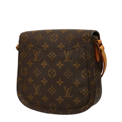 ルイ ヴィトン モノグラム サンクルーMM 斜め掛け ショルダーバッグ M51243 ブラウン PVC レザー レディース LOUIS VUITTON 【中古】