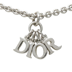 ディオール ロゴ チェーン ペンダント ネックレス シルバー メタル レディース Dior 【中古】