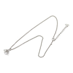 ディオール ロゴ チェーン ペンダント ネックレス シルバー メタル レディース Dior 【中古】