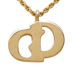 ディオール CDロゴ チェーン ペンダント ネックレス ゴールド メッキ レディース Dior 【中古】
