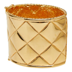 シャネル マトラッセ ライオン モチーフ バングル ゴールド メッキ レディース CHANEL 【中古】