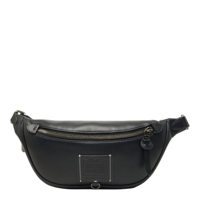 コーチ ウエストバッグ ボディバッグ 37951 ブラック レザー メンズ COACH 中古