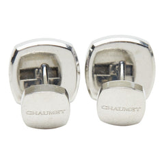 ショーメ ダンディ カフス カフリンクス シルバー ブラック ステンレススチール メンズ Chaumet 【中古】