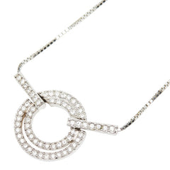 スワロフスキー サークル ペンダント ネックレス シルバー ラインストーン メタル レディース SWAROVSKI 【中古】