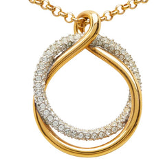 スワロフスキー Exact ペンダント ネックレス ゴールド ラインストーン メッキ レディース SWAROVSKI 【中古】
