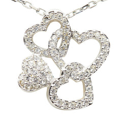 スワロフスキー ハート ペンダント ネックレス シルバー ラインストーン メタル レディース SWAROVSKI 【中古】